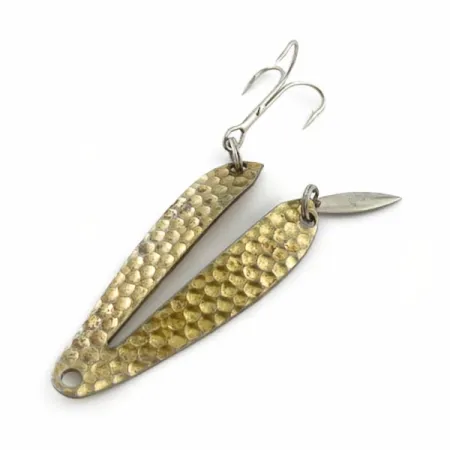 Vintage Weber Split Spoon Lure W-2, 1/4oz brass fishing spoon #23793