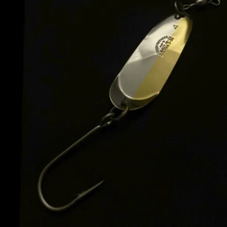 Vintage Andy Reekers #4, 1/4oz gold/nickel fishing spoon #23794