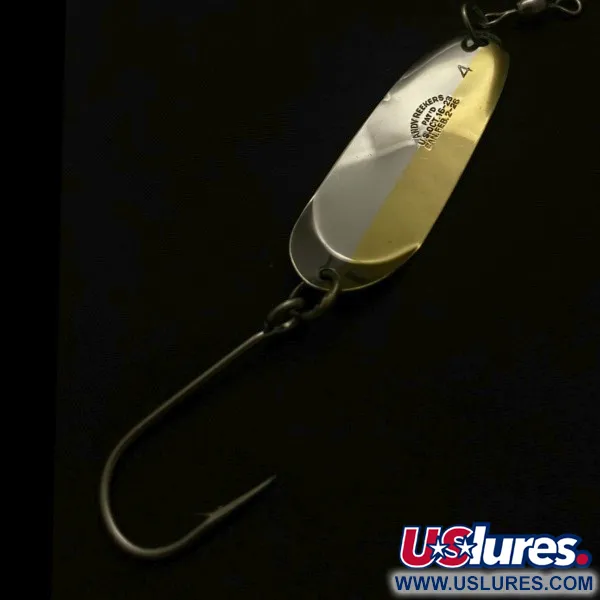 Vintage   Andy Reekers #4, 1/4oz gold/nickel fishing spoon #23794