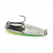 Vintage  Lindy / Little Joe Lindy Gator , 1 2/3oz nickel/chartreuse fishing spoon #23798