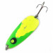 Vintage  Lindy / Little Joe Lindy Gator , 1 2/3oz nickel/chartreuse fishing spoon #23798