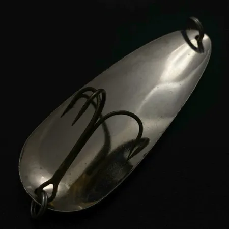 Vintage Lindy / Little Joe Lindy Gator , 1 2/3oz nickel/blue fishing spoon #23799