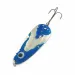 Vintage  Lindy / Little Joe Lindy Gator , 1 2/3oz nickel/blue fishing spoon #23799
