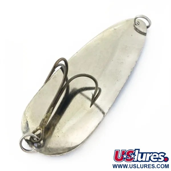 Vintage  Lindy / Little Joe Lindy Gator , 1 2/3oz nickel/blue fishing spoon #23799