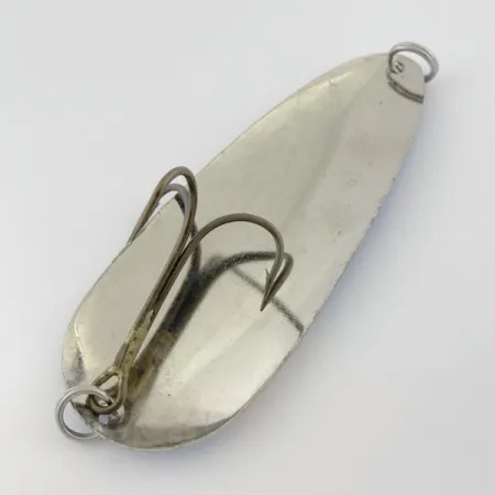 Vintage Lindy / Little Joe Lindy Gator , 1 2/3oz nickel/blue fishing spoon #23799