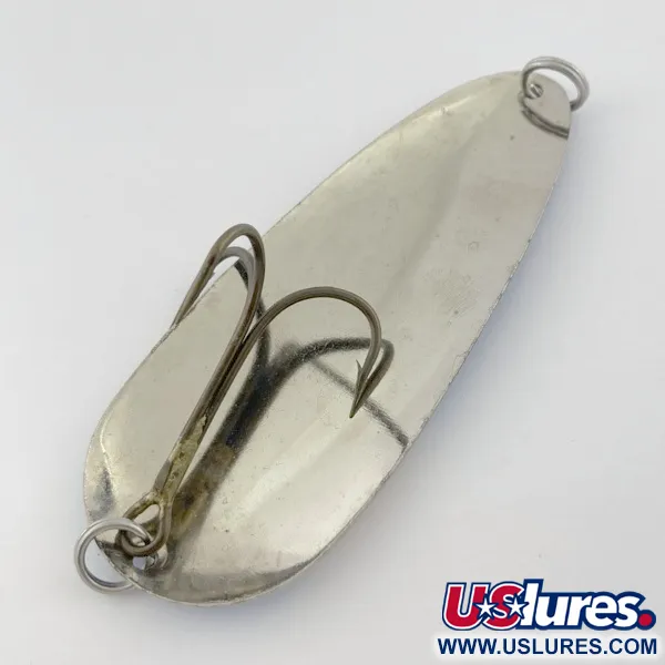 Vintage  Lindy / Little Joe Lindy Gator , 1 2/3oz nickel/blue fishing spoon #23799