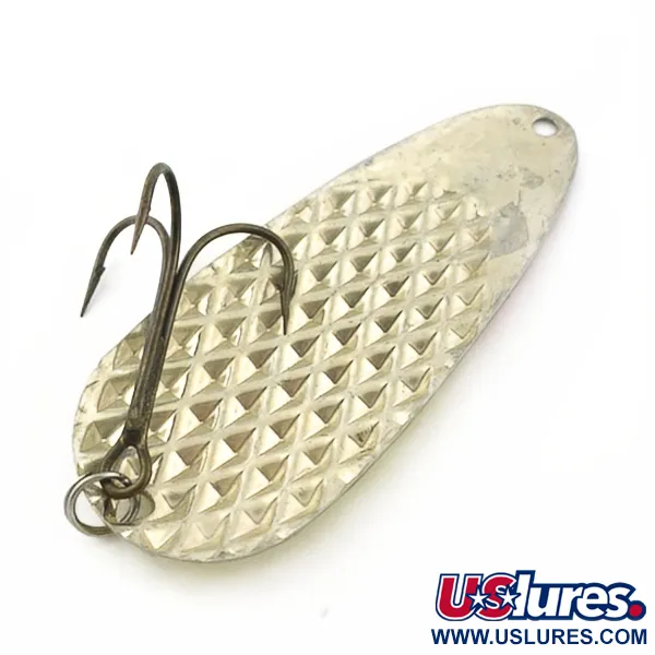 Vintage  Lindy / Little Joe Lindy Gator , 2oz red/white/nickel fishing spoon #23800