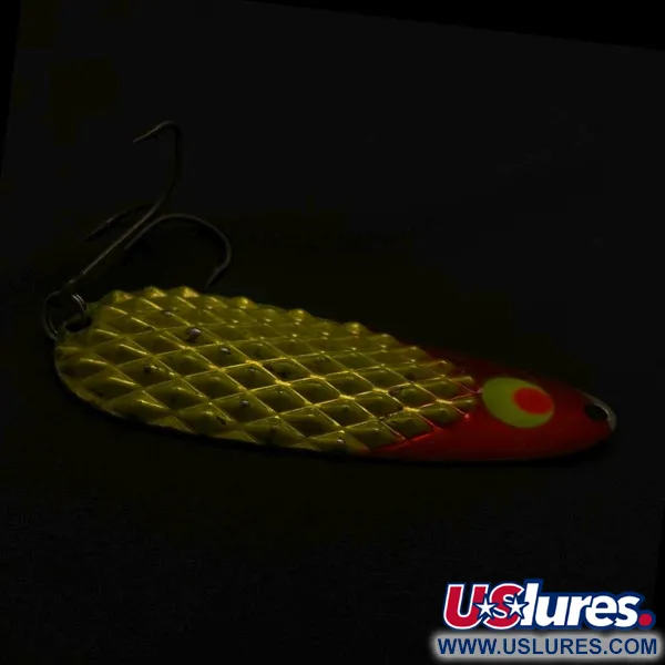 Vintage  Lindy / Little Joe Lindy Gator , 2oz red/white/nickel fishing spoon #23800