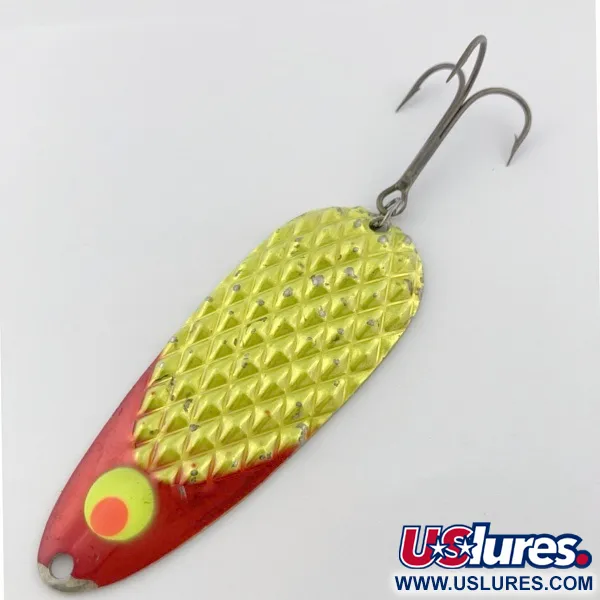 Vintage  Lindy / Little Joe Lindy Gator , 2oz red/white/nickel fishing spoon #23800
