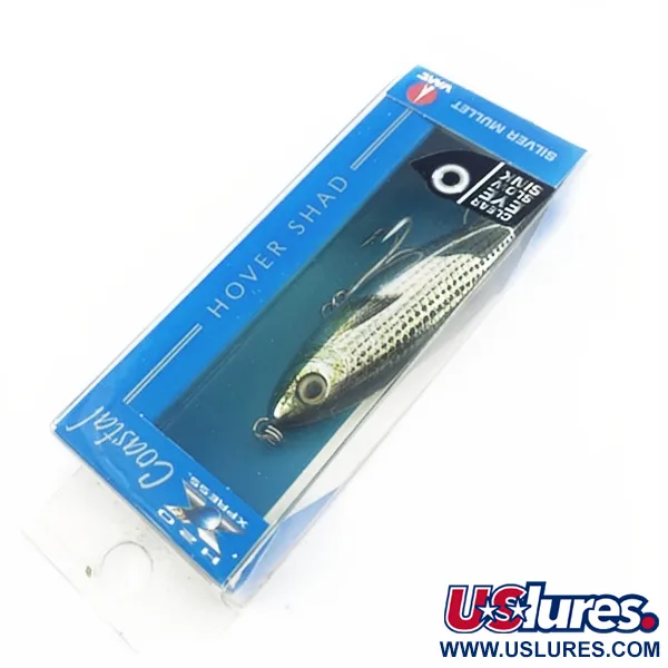   H2O Xpress Coastal Series Hover Shad Saltwater Lures, 2/5oz Silver mullet fishing lure #23801