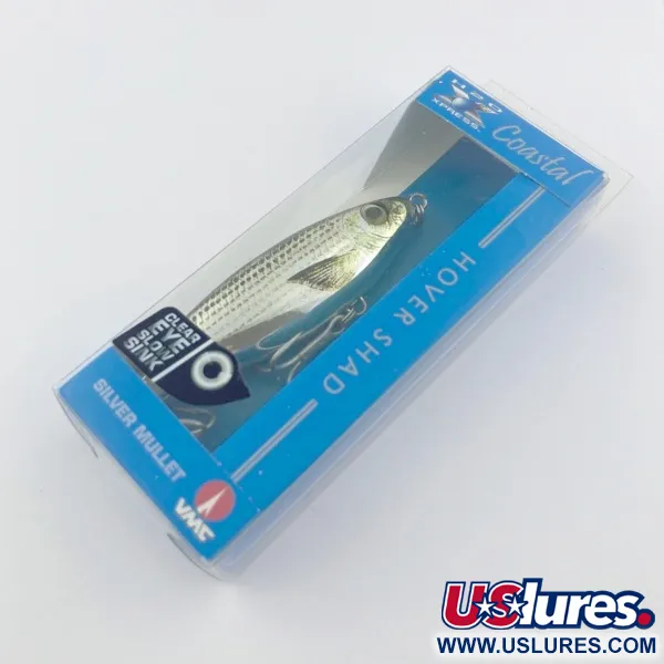   H2O Xpress Coastal Series Hover Shad Saltwater Lures, 2/5oz Silver mullet fishing lure #23801