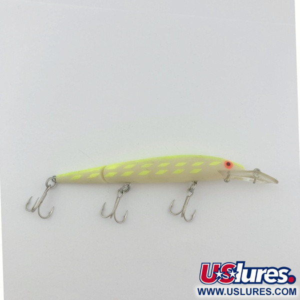 Vintage   Rebel Fastrac  F12 Jointed, 2/5oz white/purple fishing lure #23815