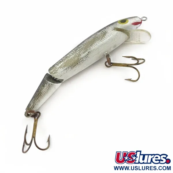 Vintage   Rebel Floater F9 Jointed, 1/4oz silver fishing lure #23816