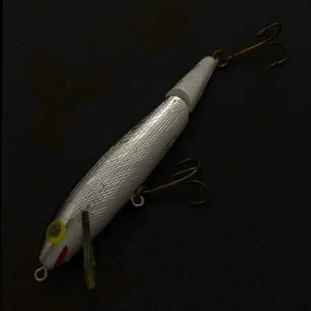 Vintage Rebel Floater F9 Jointed, 1/4oz silver fishing lure #23816
