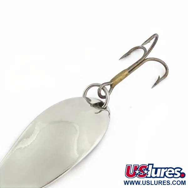 Vintage   Seneca Little Cleo, 1/4oz nickel/orange/white fishing spoon #23829