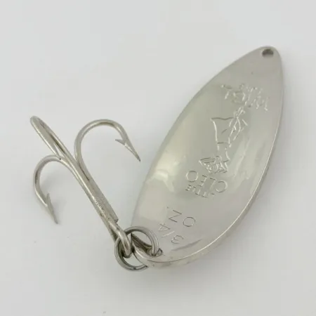 Vintage Seneca Little Cleo (Hula Girl), 3/4oz nickel/green fishing spoon #23830