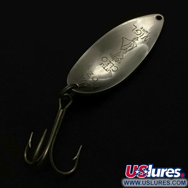 Vintage  Seneca Little Cleo (Hula Girl), 3/4oz nickel/green fishing spoon #23830