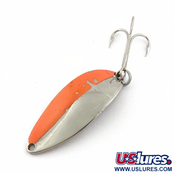 Vintage  Seneca Little Cleo (Hula Girl), 1/2oz nickel/orange fishing spoon #23831