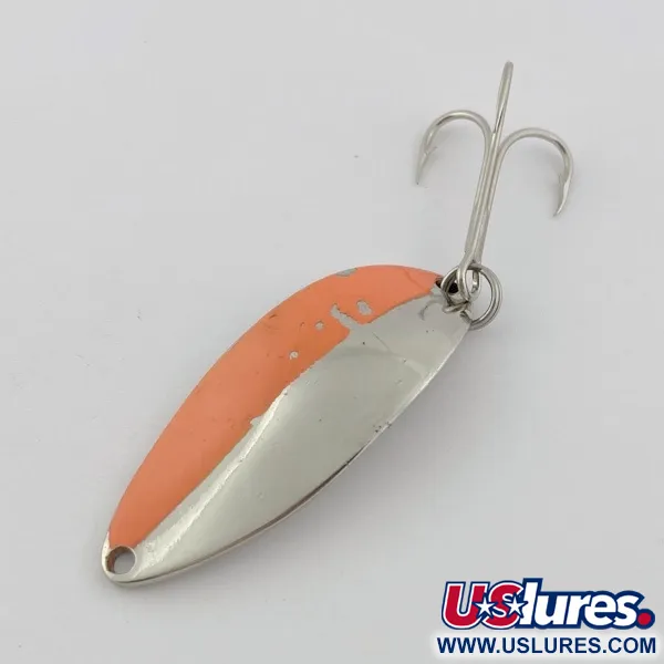 Vintage  Seneca Little Cleo (Hula Girl), 1/2oz nickel/orange fishing spoon #23831