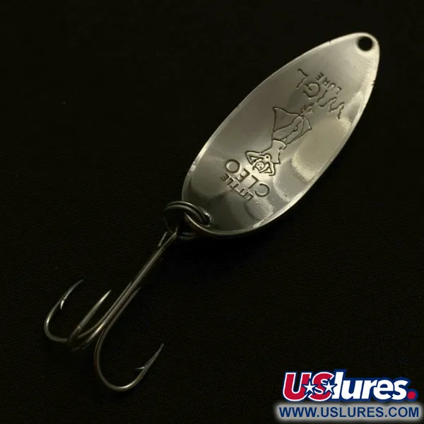 Vintage  Seneca Little Cleo (Hula Girl), 1/2oz nickel/orange fishing spoon #23831