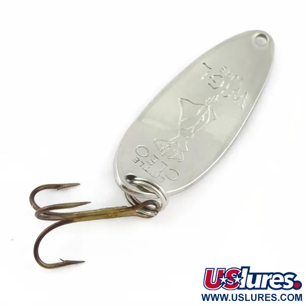 Vintage  Seneca Little Cleo (Hula Girl), 1/3oz nickel fishing spoon #23832