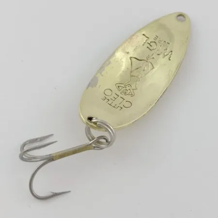 Vintage Seneca Little Cleo (Hula Girl), 1/2oz nickel/gold fishing spoon #23840