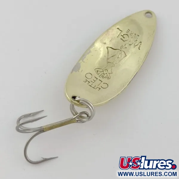 Vintage  Seneca Little Cleo (Hula Girl), 1/2oz nickel/gold fishing spoon #23840