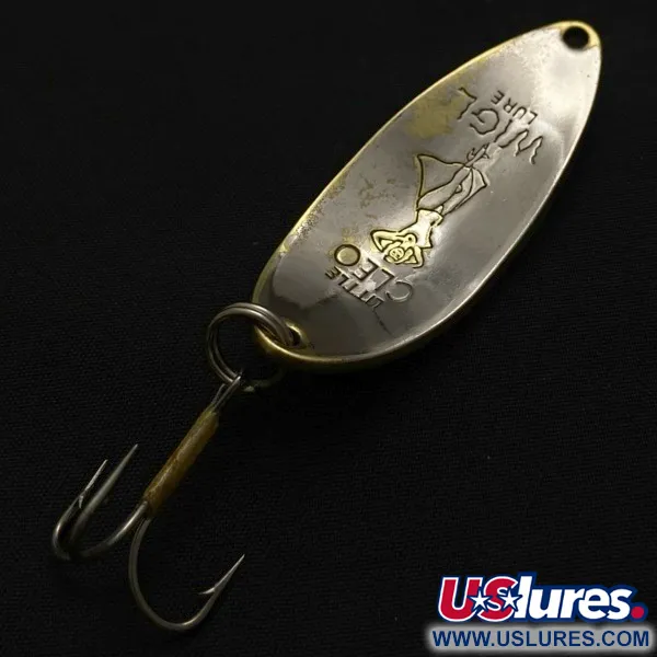 Vintage  Seneca Little Cleo (Hula Girl), 1/2oz nickel/gold fishing spoon #23841