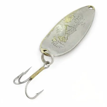 Vintage Seneca Little Cleo (Hula Girl), 1/2oz nickel/gold fishing spoon #23841