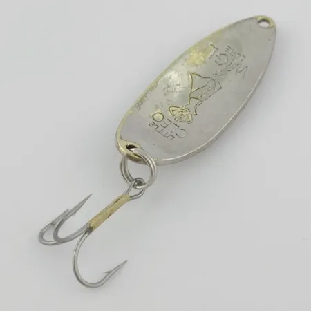 Vintage Seneca Little Cleo (Hula Girl), 1/2oz nickel/gold fishing spoon #23841