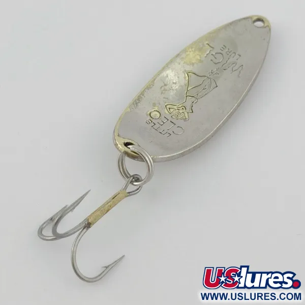 Vintage  Seneca Little Cleo (Hula Girl), 1/2oz nickel/gold fishing spoon #23841