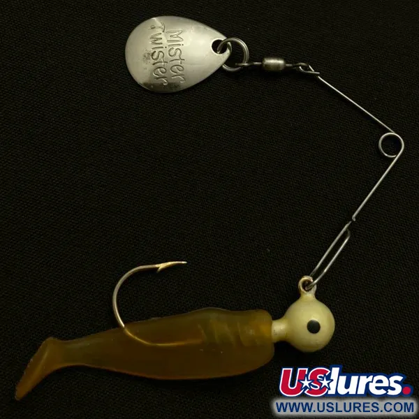 Vintage Mister Twister Spinnerbait, 3/16oz nickel spinning lure #23843