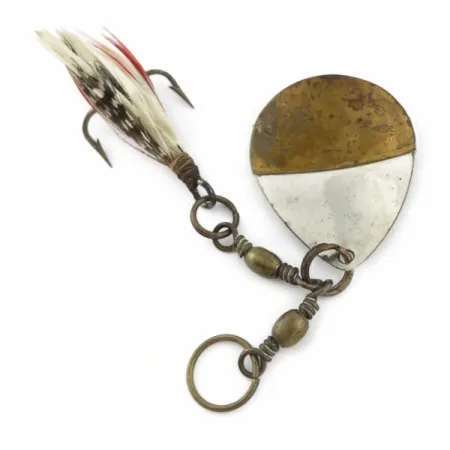 Vintage W.T. J. Lowe Lowe's Star Colorado Spinner 4 №5823 (1890S), 1/4oz nickel/brass spinning lure #23847
