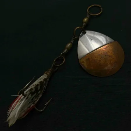 Vintage W.T. J. Lowe Lowe's Star Colorado Spinner 4 №5823 (1890S), 1/4oz nickel/brass spinning lure #23847