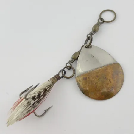 Vintage W.T. J. Lowe Lowe's Star Colorado Spinner 4 №5823 (1890S), 1/4oz nickel/brass spinning lure #23847