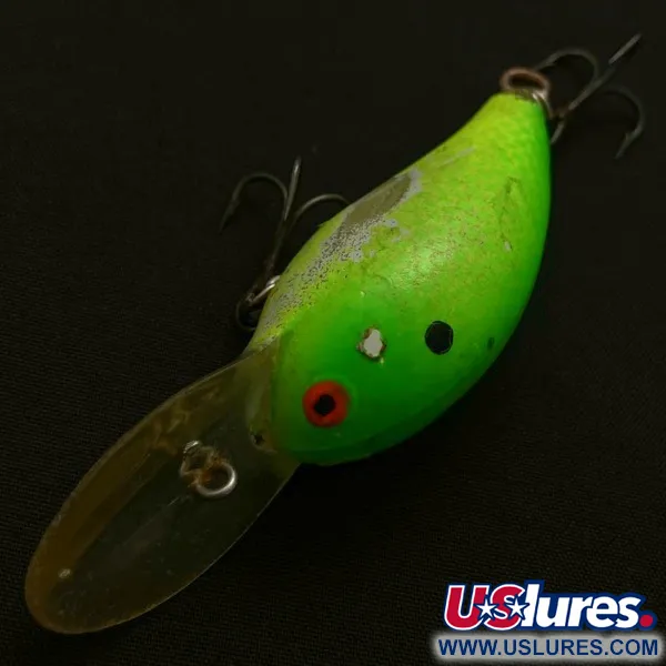 Vintage   Bomber model 6A screw tail, 1/3oz Green fishing lure #23850