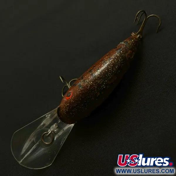 Vintage   Bomber Fat Free Shad, 1oz brown fishing lure #23860