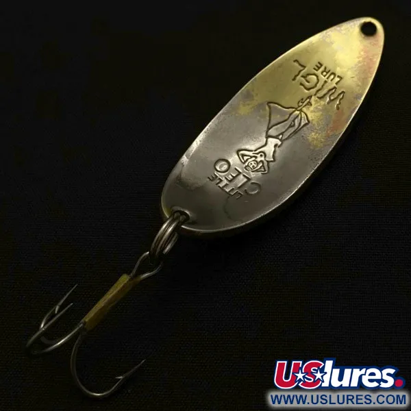 Vintage  Seneca Little Cleo (Hula Girl), 2/3oz nickel/gold fishing spoon #23863