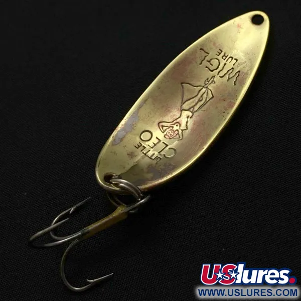 Vintage  Seneca Little Cleo (Hula Girl), 1/2oz nickel/gold fishing spoon #23864