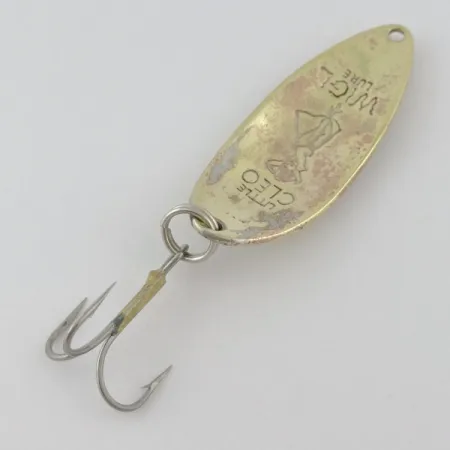 Vintage Seneca Little Cleo (Hula Girl), 1/2oz nickel/gold fishing spoon #23864
