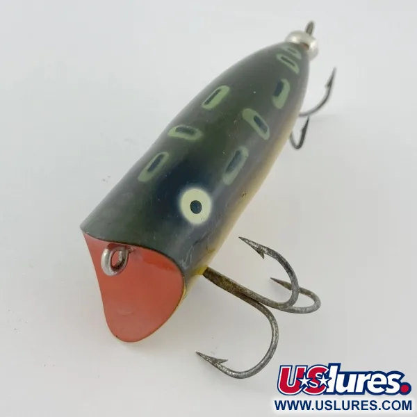 Vintage   Heddon Baby Lucky 13, 1/3oz Green Frog fishing lure #23866