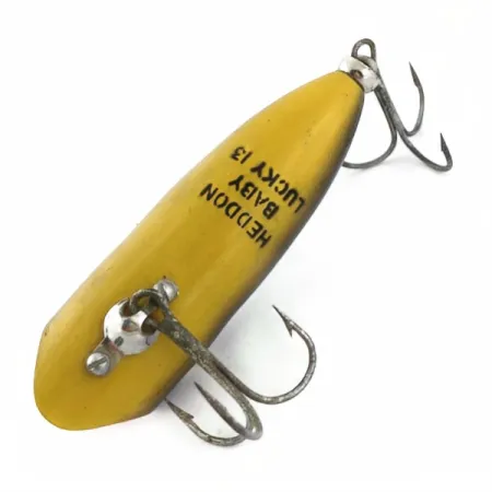 Vintage Heddon Baby Lucky 13, 1/3oz Green Frog fishing lure #23866