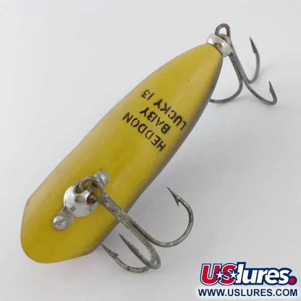 Vintage   Heddon Baby Lucky 13, 1/3oz Green Frog fishing lure #23866