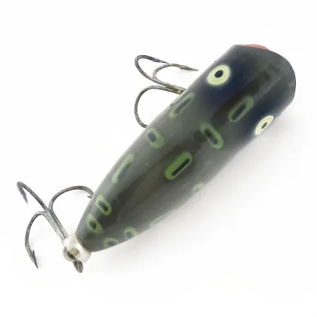 Vintage Heddon Baby Lucky 13, 1/3oz Green Frog fishing lure #23866
