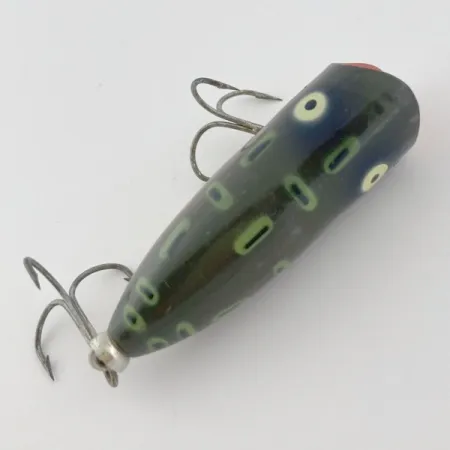 Vintage Heddon Baby Lucky 13, 1/3oz Green Frog fishing lure #23866