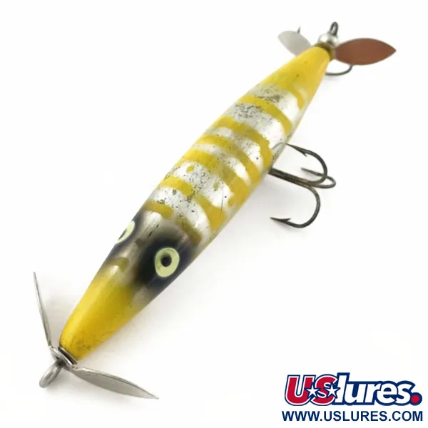 Vintage   Heddon Dying Flutter, 1/2oz Fire Tiger  fishing lure #23868