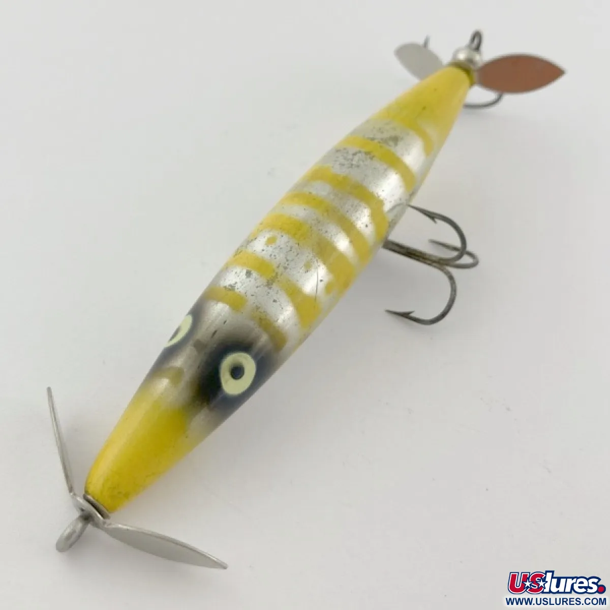 Vintage Heddon Dying Flutter, 1/2oz Fire Tiger fishing lure #23868