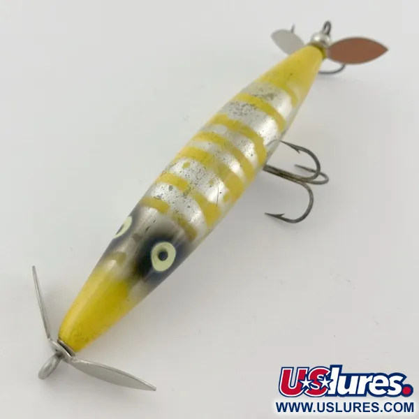 Vintage   Heddon Dying Flutter, 1/2oz Fire Tiger  fishing lure #23868