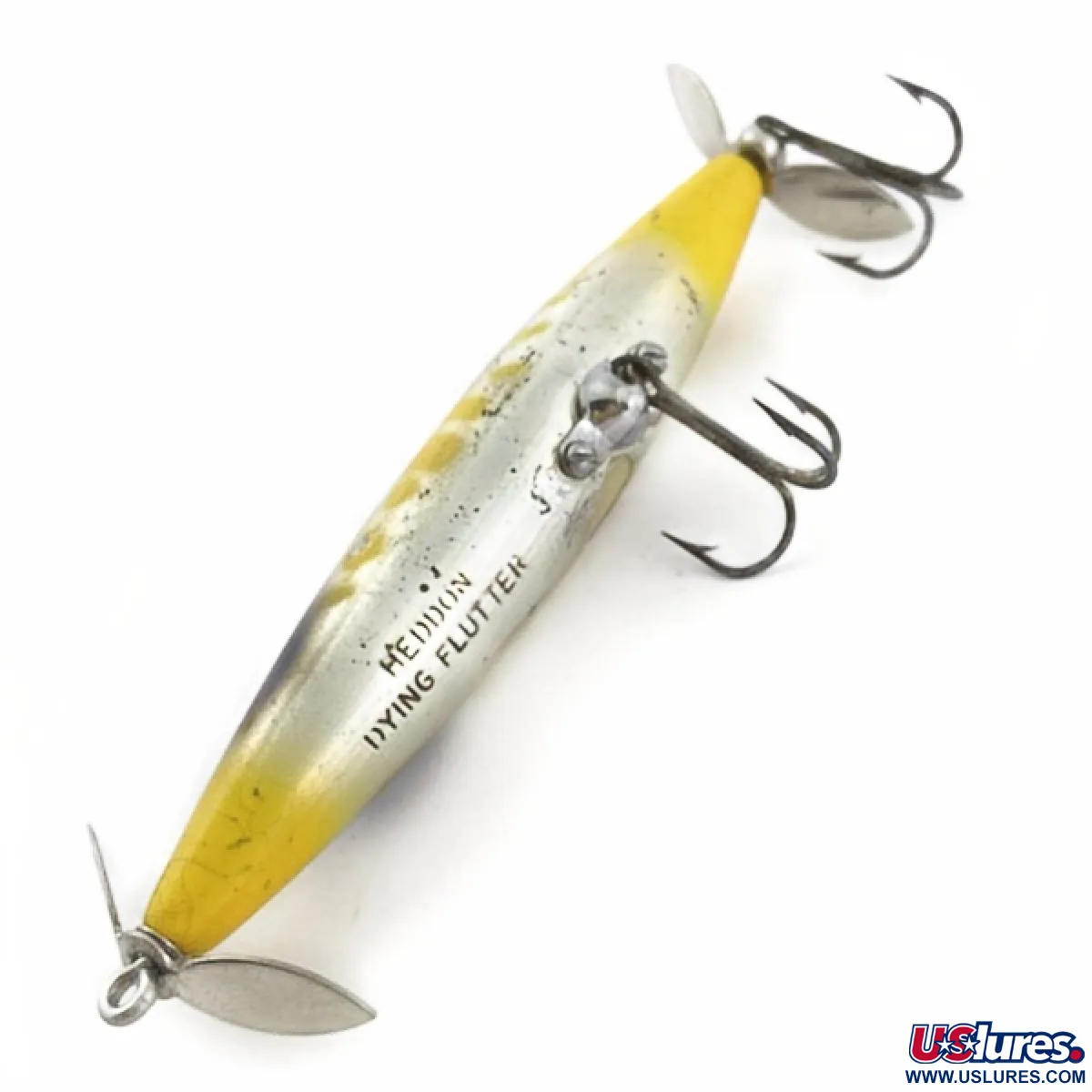Vintage Heddon Dying Flutter, 1/2oz Fire Tiger fishing lure #23868
