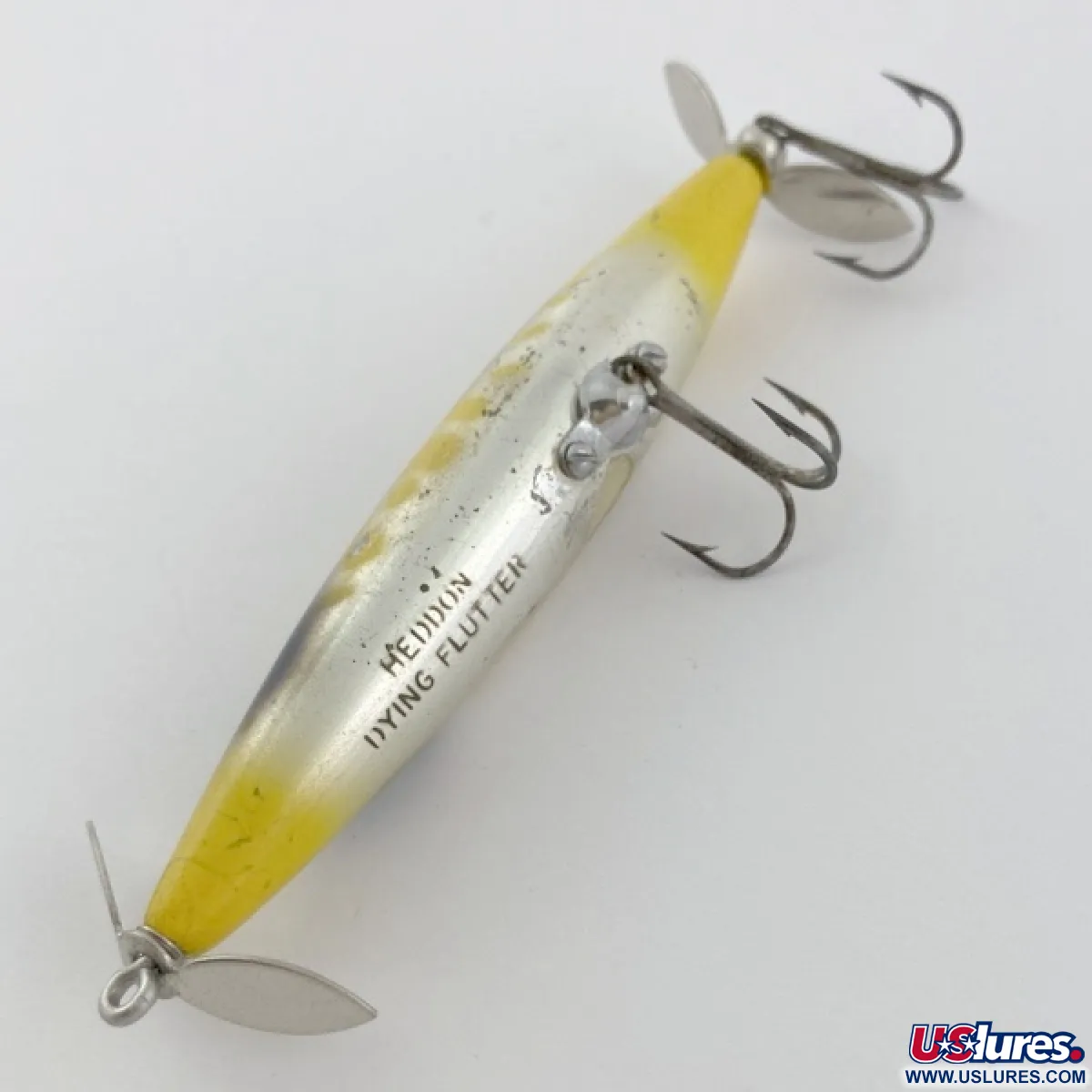 Vintage Heddon Dying Flutter, 1/2oz Fire Tiger fishing lure #23868